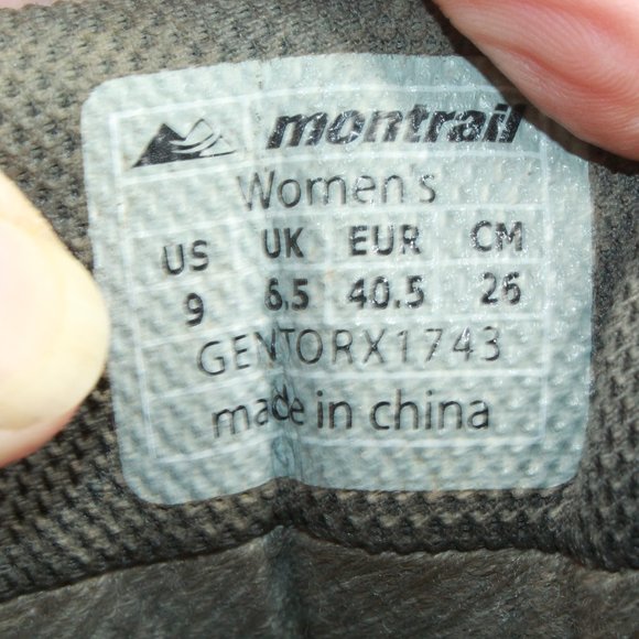 Montrail Gentorx 1743 Brown Leather Mid Trail Vibram Hiking Boots US 9 - Picture 7 of 9